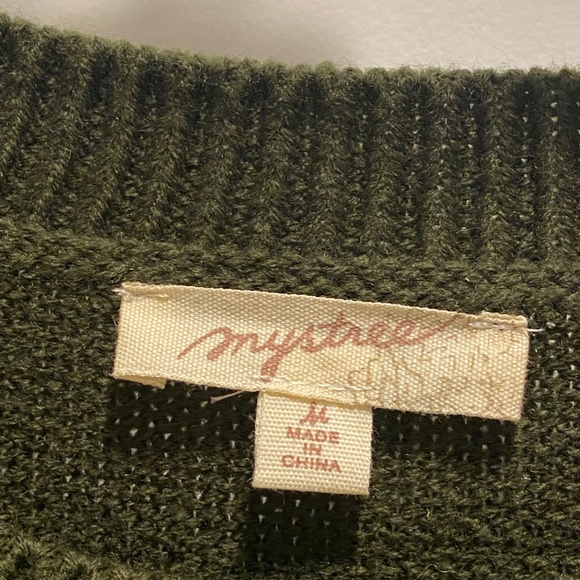 Mystree Olive Green Sweater Dress - Picture 4 of 7